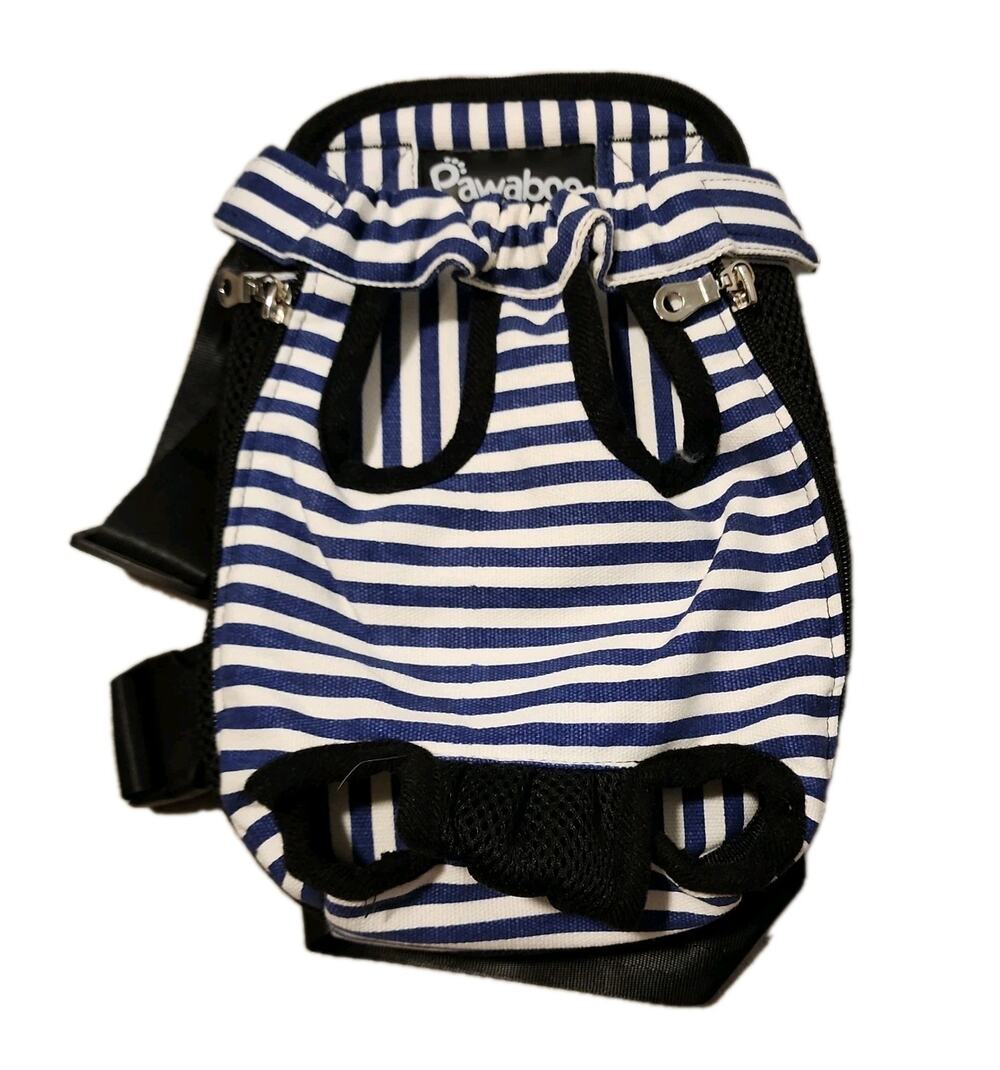 Pawaboo Striped Pet Carrier Backpack Adjustable Back or Front Pet Carrier S